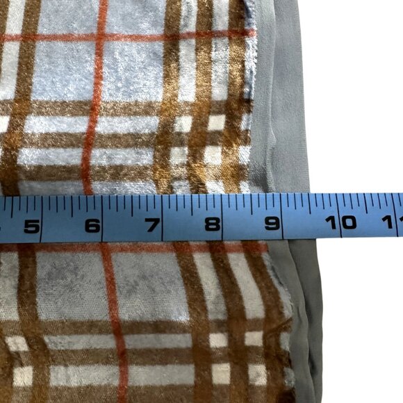 Burberry Blue and Brown Plaid Scarf - Picture 7 of 8